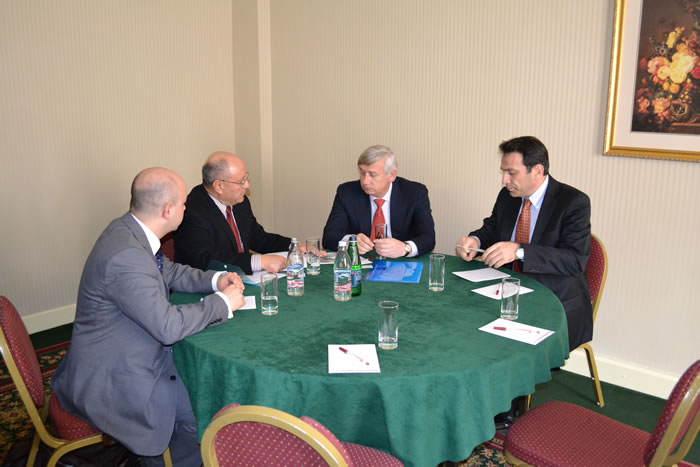 Business meeting with Armenian companies. Mr. Mustafa Boran, BSTDB Vice President Banking (right)