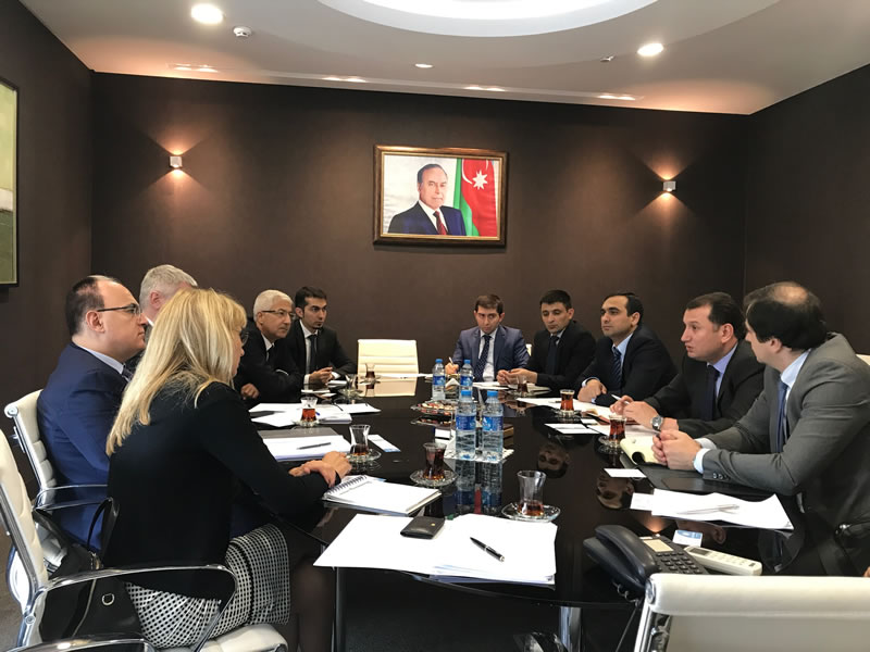Meeting Deputy Minister of Economy Mammadov ( second right) to discuss business climate and reforms progress in Azerbaijan
