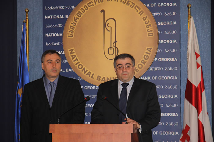 Press briefing of Mr. Kondakov, BSTDB President and Mr. Mestvirishvili, Vice President of the National Bank of Georgia