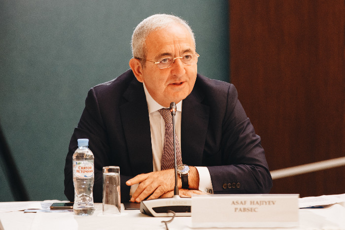 <p>PABSEC Secretary General Asaf Hajiyev addresses the Board</p>