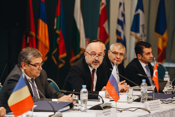 <p>BSTDB Head of Delegation Raci Kaya addresses the Board</p>